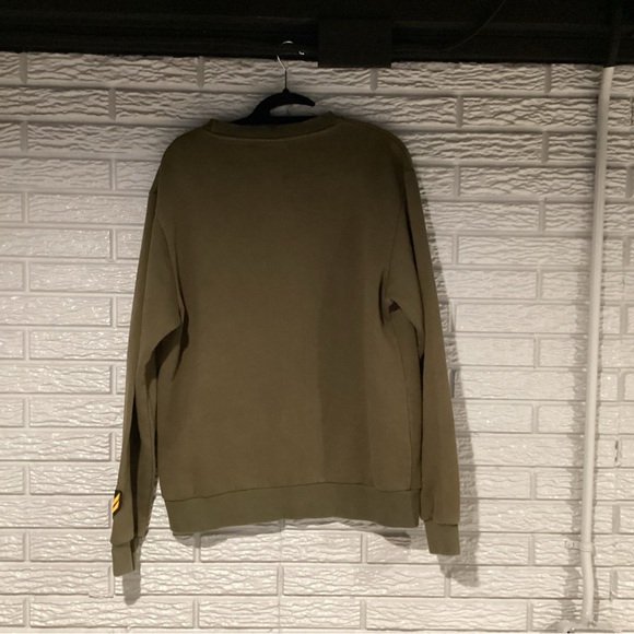 WT02 Graphic Crewneck Patches Green Sweatshirt Men’s Large - Picture 3 of 6